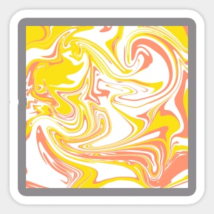 Orange and Yellow Abstract Pattern Sticker